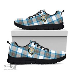 ScotsTee Shop Scottish Stewart Muted Blue Clan Crest Tartan Sneakers Tartan Casual Shoes