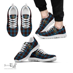 ScotsTee Shop Scottish Stewart Royal Blue Clan Crest Tartan Sneakers Tartan Casual Shoes