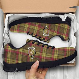 ScotsTee Shop Scottish MacMillan Old Weathered Clan Crest Tartan Sneakers Tartan Casual Shoes