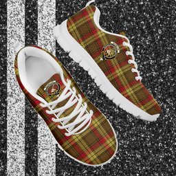 ScotsTee Shop Scottish MacMillan Old Weathered Clan Crest Tartan Sneakers Tartan Casual Shoes