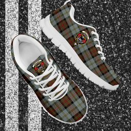 ScotsTee Shop Scottish MacLeod of Harris Weathered Clan Crest Tartan Sneakers Tartan Casual Shoes