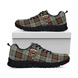ScotsTee Shop Scottish MacLeod of Harris Weathered Clan Crest Tartan Sneakers Tartan Casual Shoes