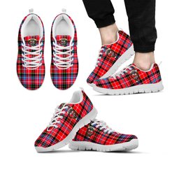 ScotsTee Shop Scottish Straiton Clan Crest Tartan Sneakers Tartan Casual Shoes