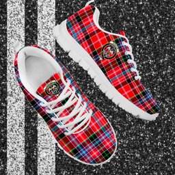 ScotsTee Shop Scottish Straiton Clan Crest Tartan Sneakers Tartan Casual Shoes