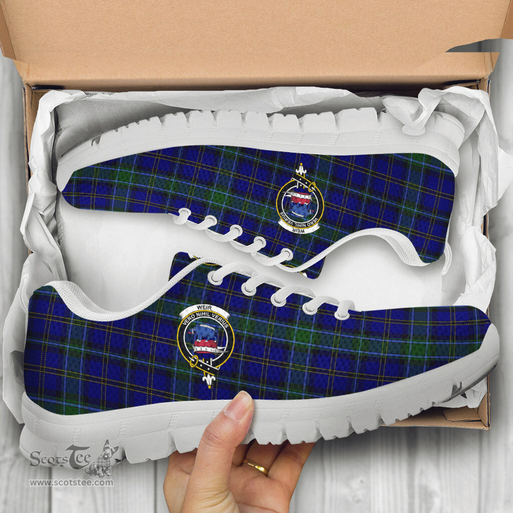ScotsTee Shop Scottish Weir Clan Crest Tartan Sneakers Tartan Casual Shoes