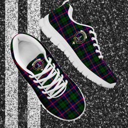 ScotsTee Shop Scottish Morrison Modern Clan Crest Tartan Sneakers Tartan Casual Shoes
