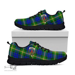ScotsTee Shop Scottish Maitland Clan Crest Tartan Sneakers Tartan Casual Shoes