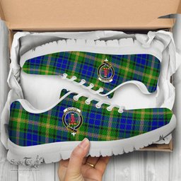 ScotsTee Shop Scottish Maitland Clan Crest Tartan Sneakers Tartan Casual Shoes