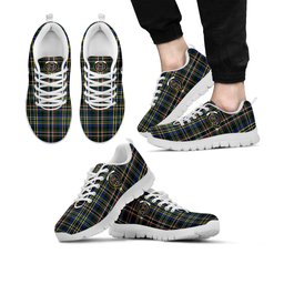 ScotsTee Shop Scottish Scott Green Modern Clan Crest Tartan Sneakers Tartan Casual Shoes