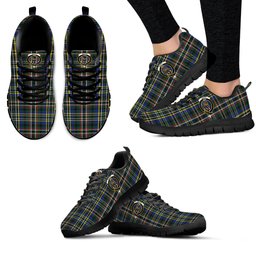 ScotsTee Shop Scottish Scott Green Modern Clan Crest Tartan Sneakers Tartan Casual Shoes