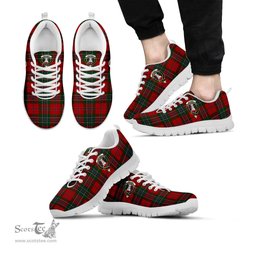 ScotsTee Shop Scottish MacLean Clan Crest Tartan Sneakers Tartan Casual Shoes