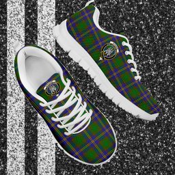 ScotsTee Shop Scottish Strange of Balkaskie Clan Crest Tartan Sneakers Tartan Casual Shoes