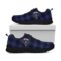 ScotsTee Shop Scottish McCoy Blue Clan Crest Tartan Sneakers Tartan Casual Shoes