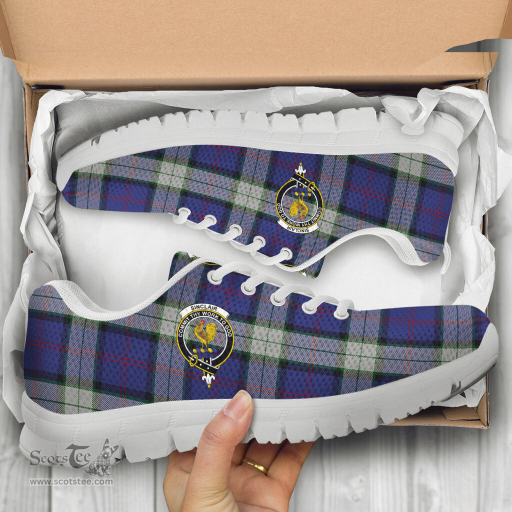 ScotsTee Shop Scottish Sinclair Dress Clan Crest Tartan Sneakers Tartan Casual Shoes