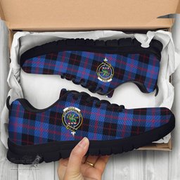 ScotsTee Shop Scottish Maule Clan Crest Tartan Sneakers Tartan Casual Shoes