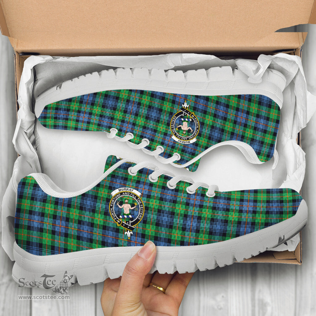 ScotsTee Shop Scottish Murray of Atholl Ancient Clan Crest Tartan Sneakers Tartan Casual Shoes