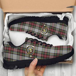 ScotsTee Shop Scottish Stewart Dress Clan Crest Tartan Sneakers Tartan Casual Shoes