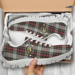 ScotsTee Shop Scottish Stewart Dress Clan Crest Tartan Sneakers Tartan Casual Shoes