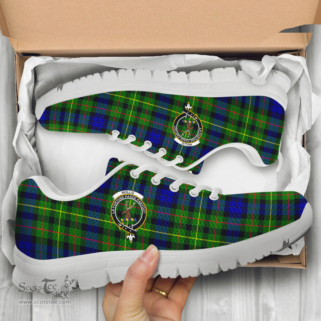 ScotsTee Shop Scottish Rollo Modern Clan Crest Tartan Sneakers Tartan Casual Shoes