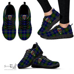ScotsTee Shop Scottish MacLeod of Harris Modern Clan Crest Tartan Sneakers Tartan Casual Shoes