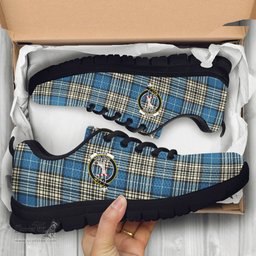 ScotsTee Shop Scottish Napier Ancient Clan Crest Tartan Sneakers Tartan Casual Shoes