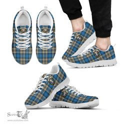 ScotsTee Shop Scottish Napier Ancient Clan Crest Tartan Sneakers Tartan Casual Shoes