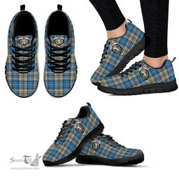ScotsTee Shop Scottish Napier Ancient Clan Crest Tartan Sneakers Tartan Casual Shoes