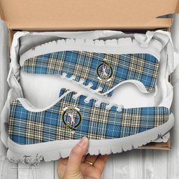 ScotsTee Shop Scottish Napier Ancient Clan Crest Tartan Sneakers Tartan Casual Shoes