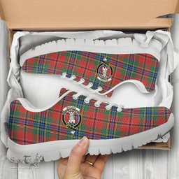 ScotsTee Shop Scottish MacLean of Duart Ancient Clan Crest Tartan Sneakers Tartan Casual Shoes