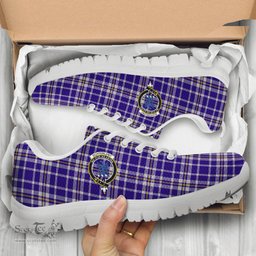 ScotsTee Shop Scottish Ochterlony Clan Crest Tartan Sneakers Tartan Casual Shoes