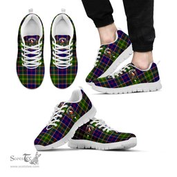 ScotsTee Shop Scottish Whitefoord Modern Clan Crest Tartan Sneakers Tartan Casual Shoes