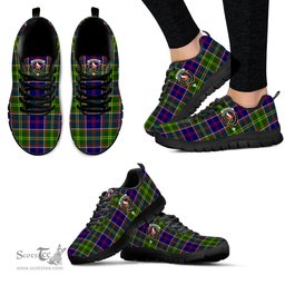 ScotsTee Shop Scottish Whitefoord Modern Clan Crest Tartan Sneakers Tartan Casual Shoes