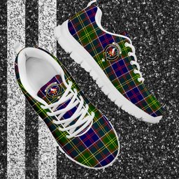 ScotsTee Shop Scottish Whitefoord Modern Clan Crest Tartan Sneakers Tartan Casual Shoes