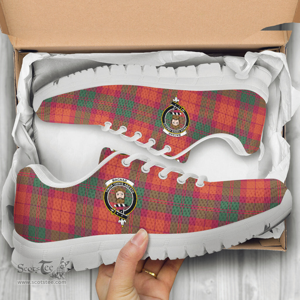 ScotsTee Shop Scottish MacNab Ancient Clan Crest Tartan Sneakers Tartan Casual Shoes