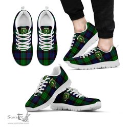 ScotsTee Shop Scottish Stewart Old Modern Clan Crest Tartan Sneakers Tartan Casual Shoes