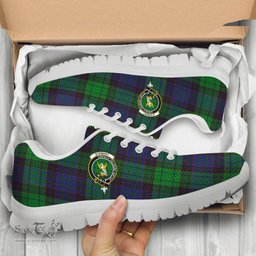 ScotsTee Shop Scottish Stewart Old Modern Clan Crest Tartan Sneakers Tartan Casual Shoes
