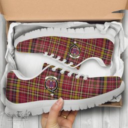 ScotsTee Shop Scottish Ogilvie (Ogilvy) of Strathallan Clan Crest Tartan Sneakers Tartan Casual Shoes