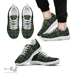 ScotsTee Shop Scottish MacLellan Ancient Clan Crest Tartan Sneakers Tartan Casual Shoes
