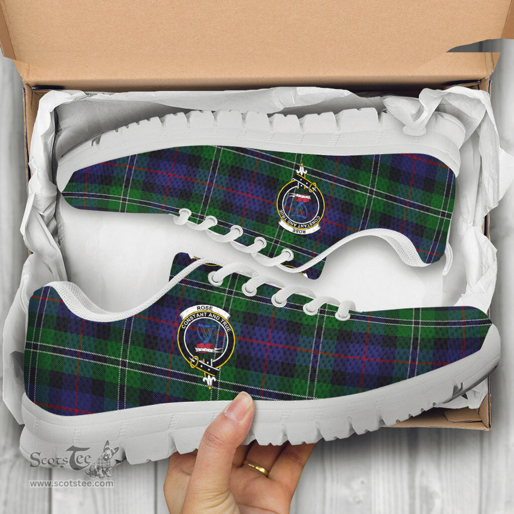ScotsTee Shop Scottish Rose Hunting Clan Crest Tartan Sneakers Tartan Casual Shoes