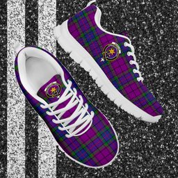 ScotsTee Shop Scottish Wardlaw Modern Clan Crest Tartan Sneakers Tartan Casual Shoes