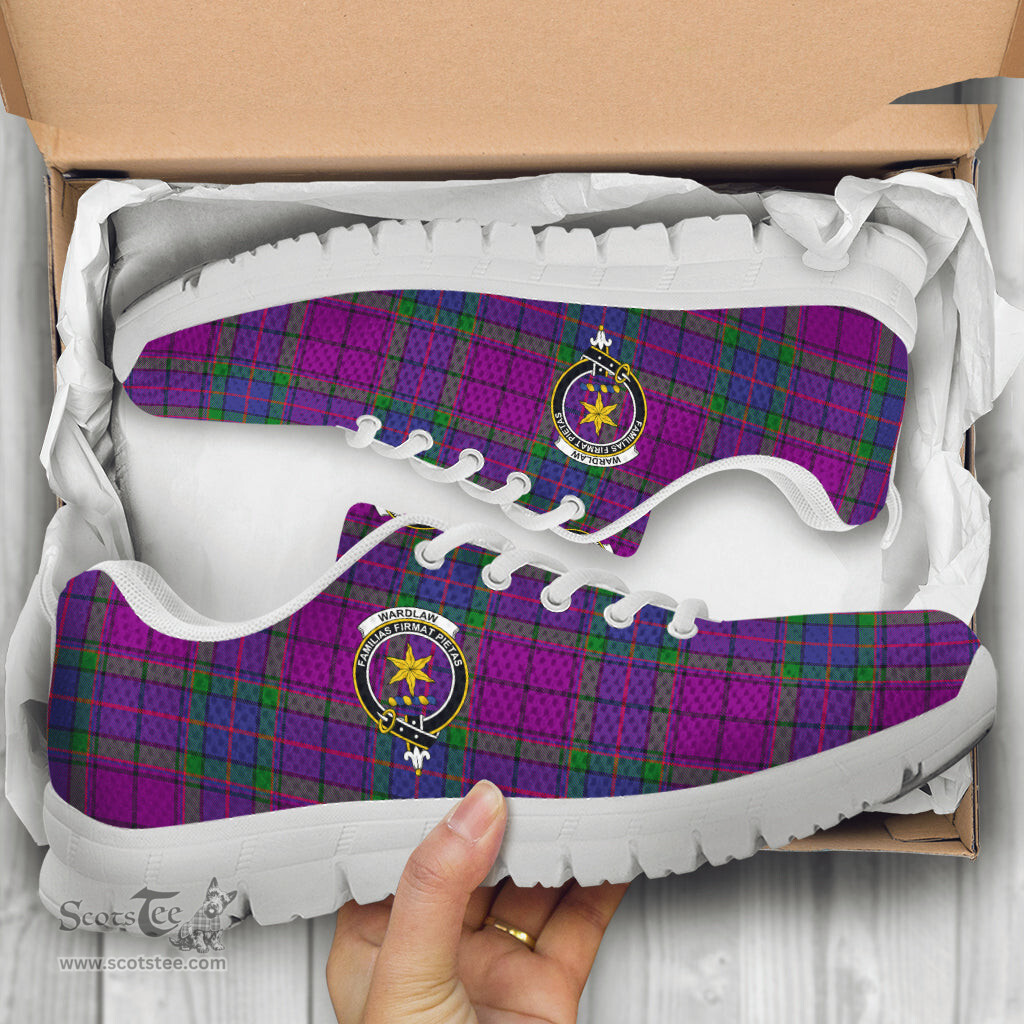 ScotsTee Shop Scottish Wardlaw Modern Clan Crest Tartan Sneakers Tartan Casual Shoes