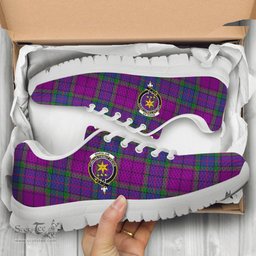 ScotsTee Shop Scottish Wardlaw Modern Clan Crest Tartan Sneakers Tartan Casual Shoes