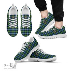 ScotsTee Shop Scottish MacNeil of Barra Ancient Clan Crest Tartan Sneakers Tartan Casual Shoes