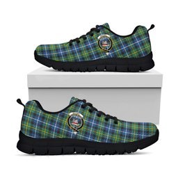 ScotsTee Shop Scottish MacNeil of Barra Ancient Clan Crest Tartan Sneakers Tartan Casual Shoes