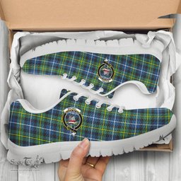 ScotsTee Shop Scottish MacNeil of Barra Ancient Clan Crest Tartan Sneakers Tartan Casual Shoes