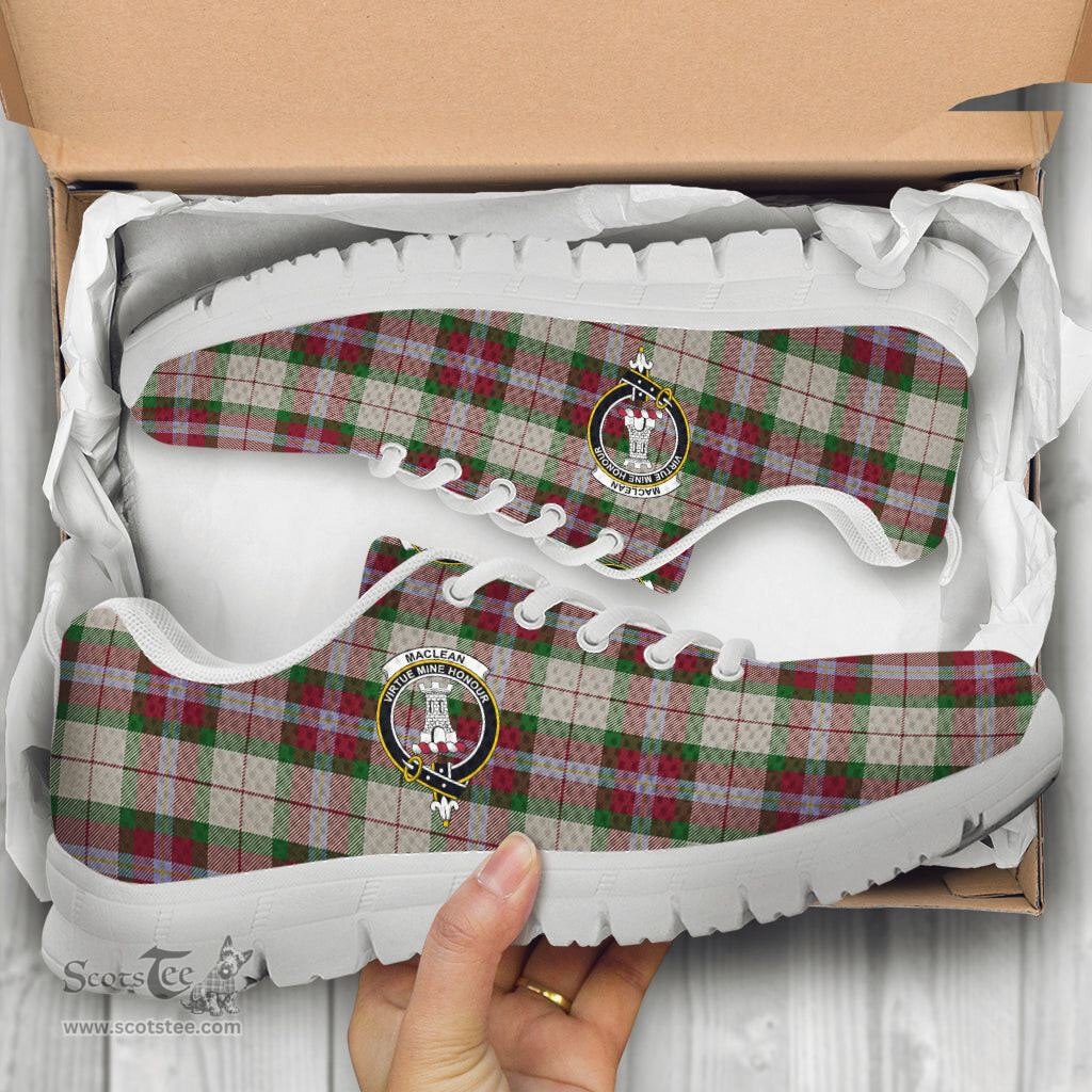 ScotsTee Shop Scottish MacLean Dress Clan Crest Tartan Sneakers Tartan Casual Shoes