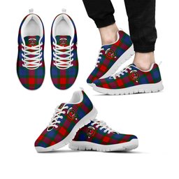 ScotsTee Shop Scottish Mar Clan Crest Tartan Sneakers Tartan Casual Shoes