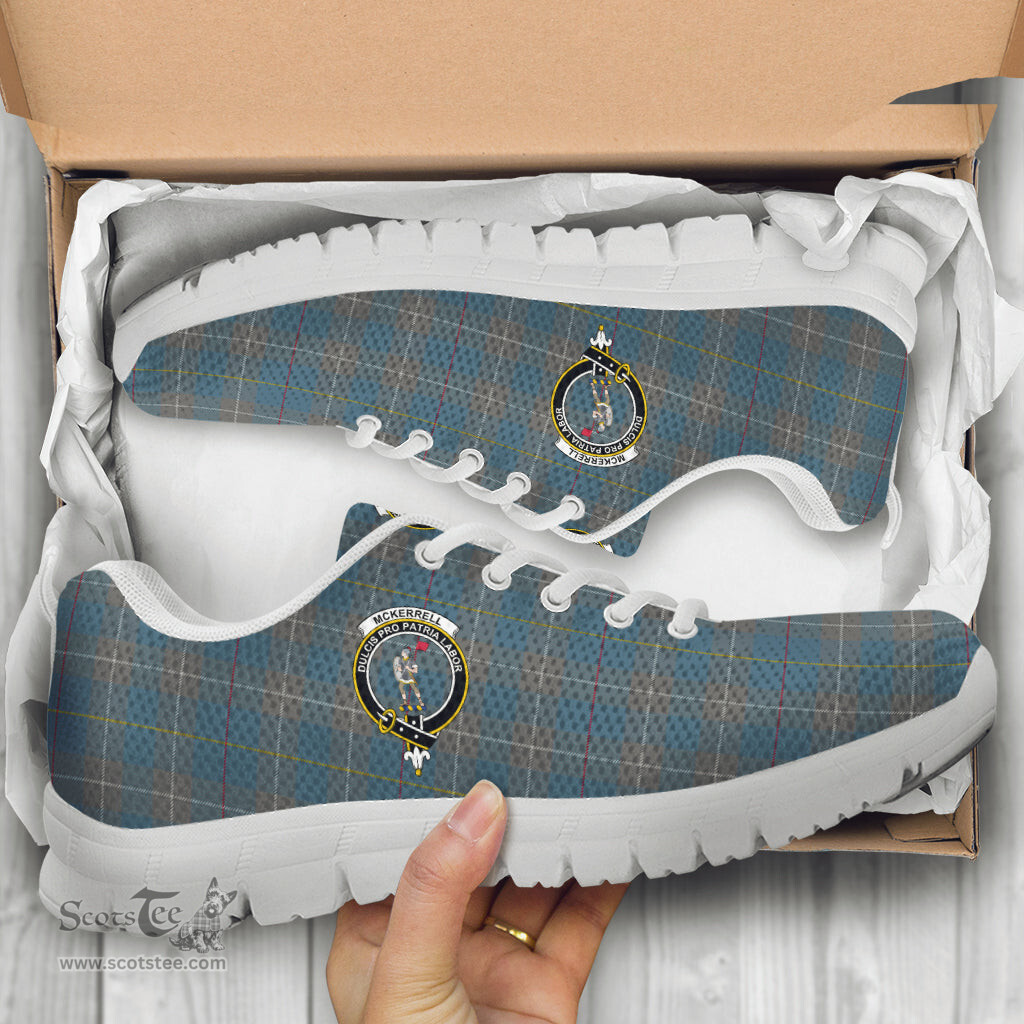 ScotsTee Shop Scottish McKerrell of Hillhouse Dress Clan Crest Tartan Sneakers Tartan Casual Shoes