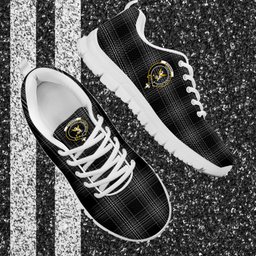 ScotsTee Shop Scottish Stewart Mourning Clan Crest Tartan Sneakers Tartan Casual Shoes