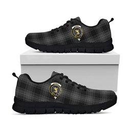 ScotsTee Shop Scottish Stewart Mourning Clan Crest Tartan Sneakers Tartan Casual Shoes